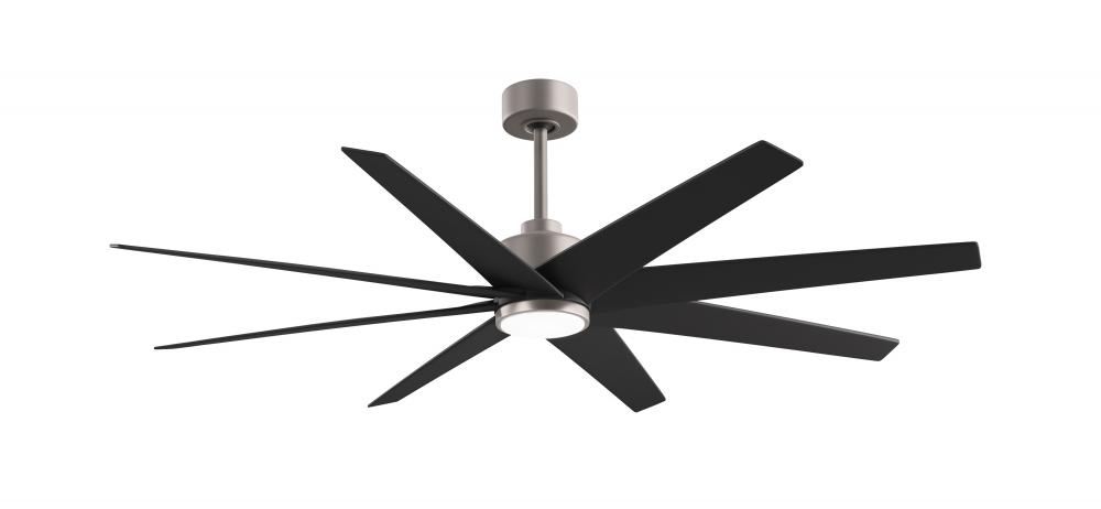 Ariella - Eight Blade Ceiling Fan - 5CCT Integrated LED - Brushed Nickel Finish