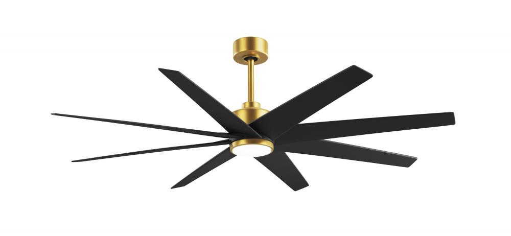 Ariella - Eight Blade Ceiling Fan - 5CCT Integrated LED - Brushed Brass Finish