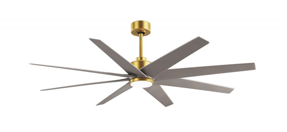 Ariella - Eight Blade Ceiling Fan - 5CCT Integrated LED - Brushed Brass Finish