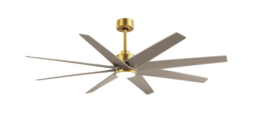 Ariella - Eight Blade Ceiling Fan - 5CCT Integrated LED - Brushed Brass Finish