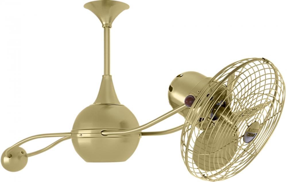 Brisa 2000 - Rotational Ceiling Fan - Brushed Brass Finish - Metal Blades