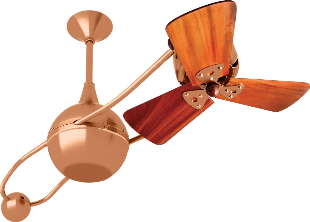 Brisa 2000 - Rotational Ceiling Fan - Brushed Copper Finish - Mahogany Tone Blades