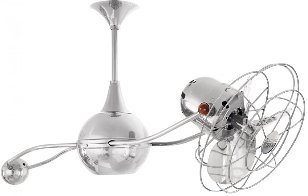 Brisa 2000 - Rotational Ceiling Fan (Interior) - Polished Chrome Finish - Metal Blades