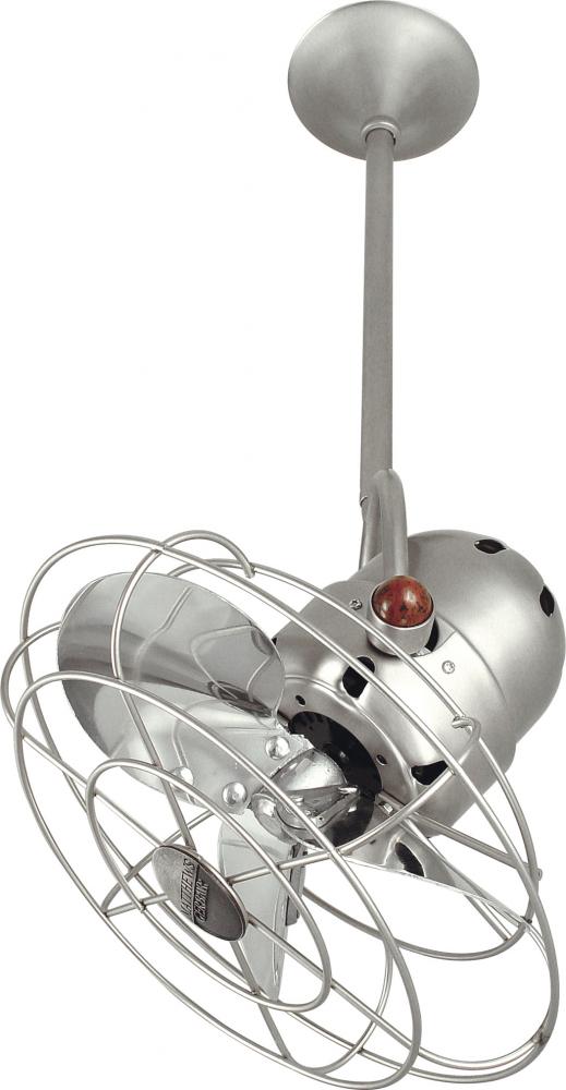 Bianca Direcional - Directional Ceiling Fan - Brushed Nickel Finish - Metal Blades