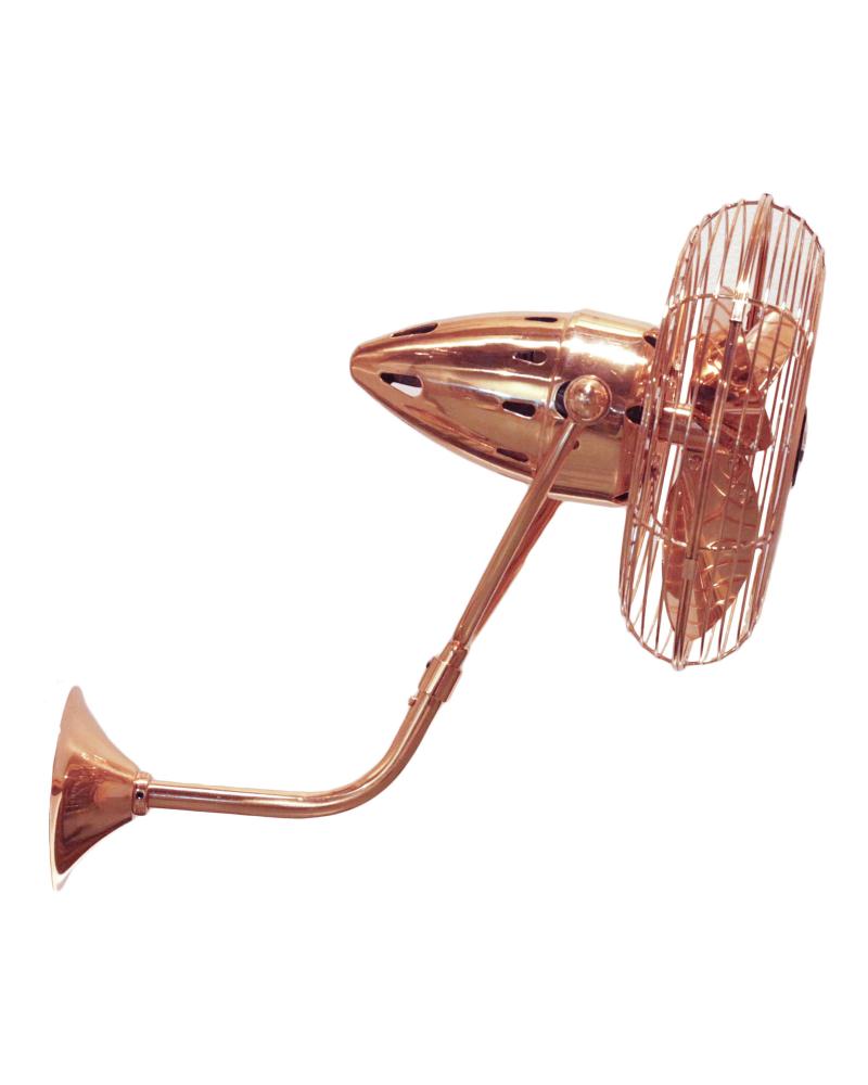 Bruna Parede - Directional Wall Fan - Polished Copper Finish - Metal Blades