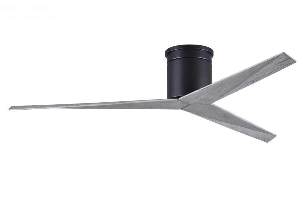 Eliza-H - Flush Mount Ceiling Fan - Matte Black Finish - Barn Wood Blades