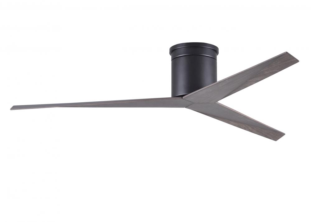Eliza-H - Flush Mount Ceiling Fan - Matte Black Finish - Old Oak Tone Blades