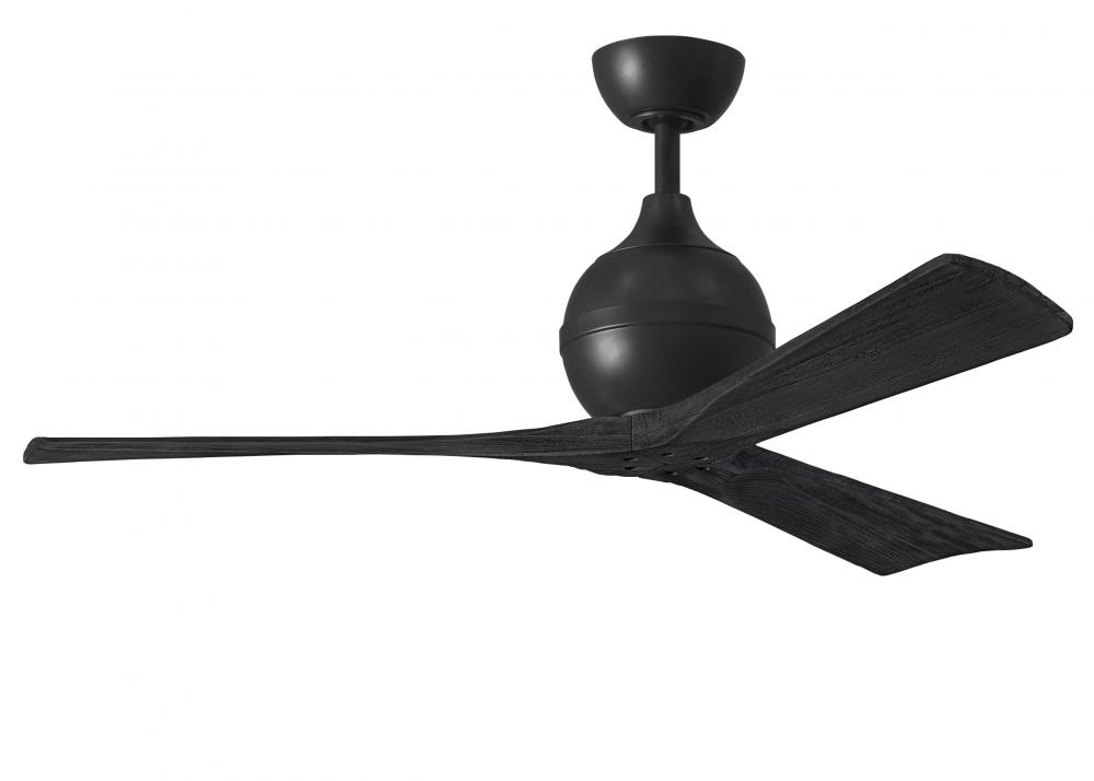 Irene-3 - Three Blade Paddle Fan - 52&#34; - Matte Black Finish - Matte Black Blades