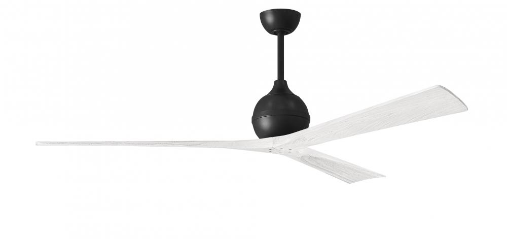 Irene-3 - Three Blade Paddle Fan - 72&#34; - Matte Black Finish - Matte White Blades