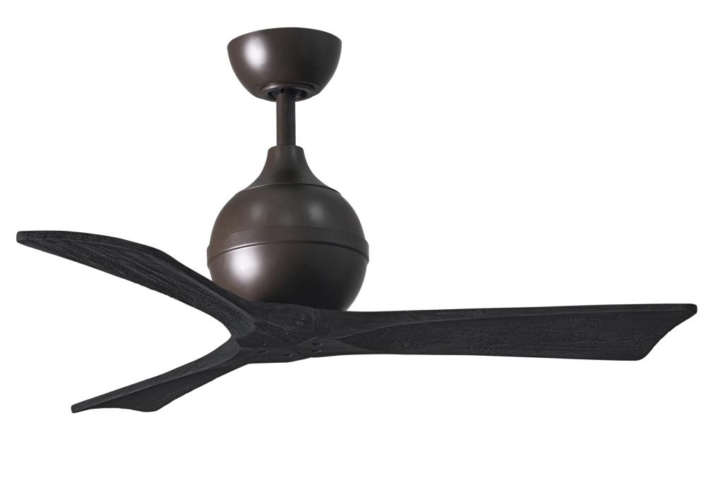 Irene-3 - Three Blade Paddle Fan - 42&#34; - Textured Bronze Finish - Matte Black Blades