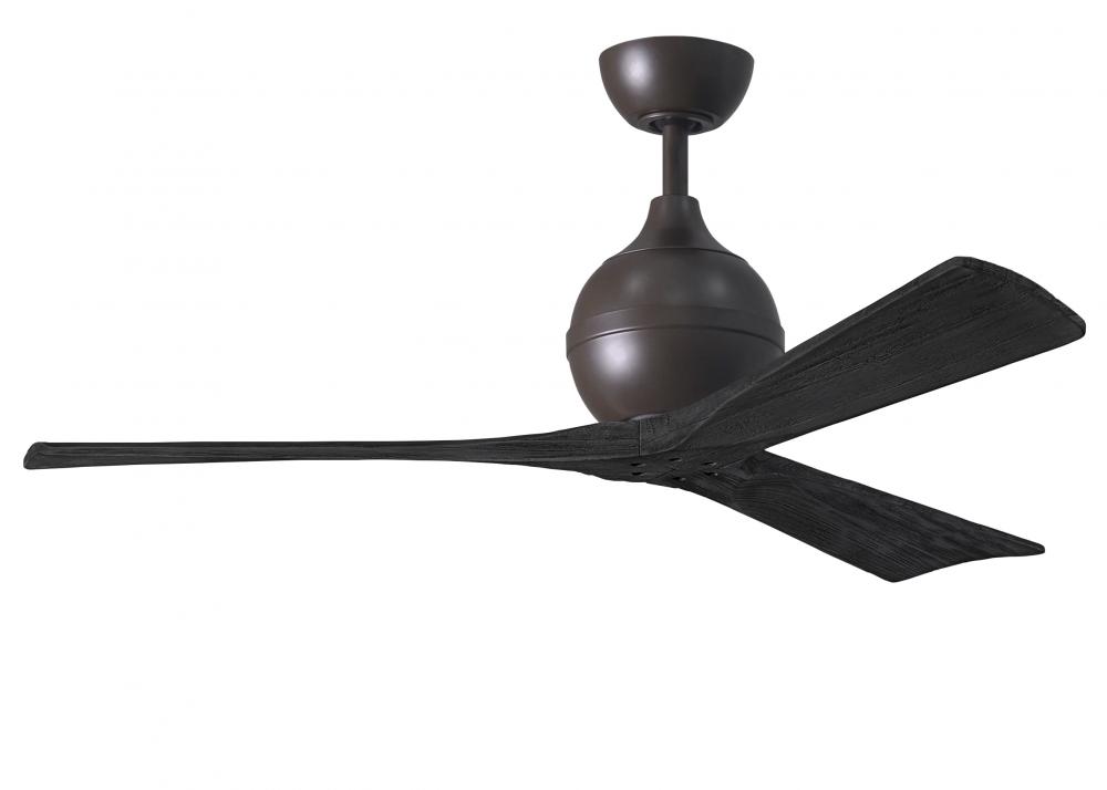 Irene-3 - Three Blade Paddle Fan - 52&#34; - Textured Bronze Finish - Matte Black Blades