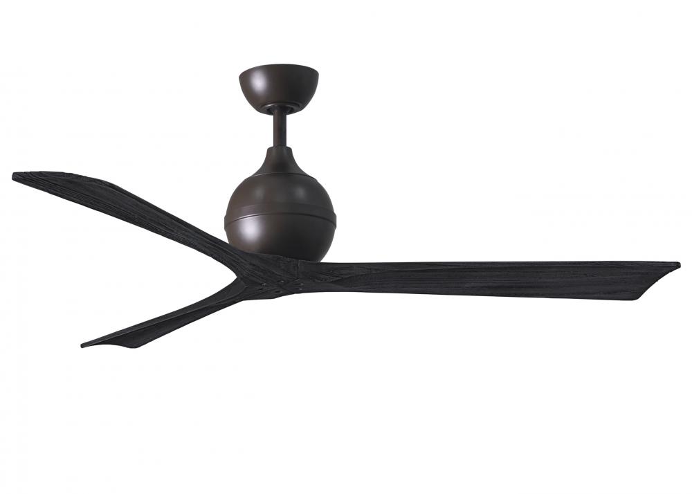 Irene-3 - Three Blade Paddle Fan - 60&#34; - Textured Bronze Finish - Matte Black Blades