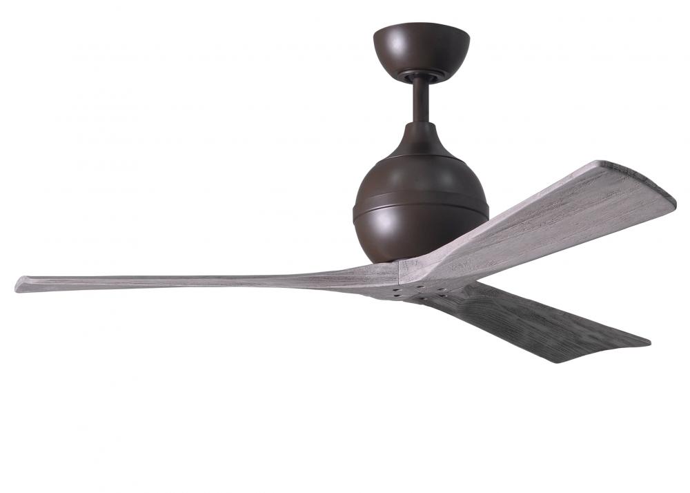 Irene-3 - Three Blade Paddle Fan - 52&#34; - Textured Bronze Finish - Barn Wood Tone Blades