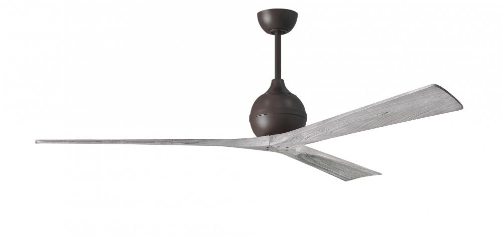 Irene-3 - Three Blade Paddle Fan - 72&#34; - Textured Bronze Finish - Barn Wood Tone Blades