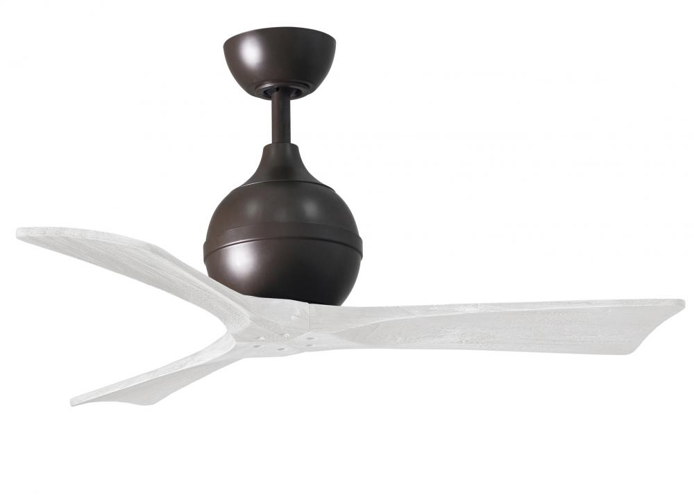 Irene-3 - Three Blade Paddle Fan - 42&#34; - Textured Bronze Finish - Matte White Blades