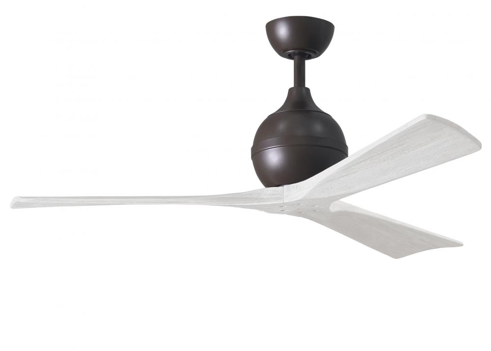 Irene-3 - Three Blade Paddle Fan - 52&#34; - Textured Bronze Finish - Matte White Blades