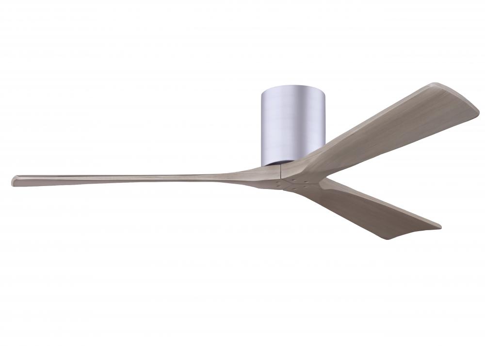 Irene-3H - Three Blade Flush Mount Paddle Fan - 60&#34; - Brushed Nickel Finish