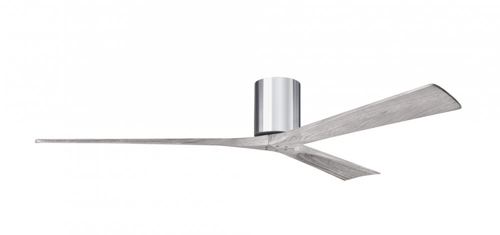Irene-3H - Three Blade Flush Mount Paddle Fan - 72&#34; - Polished Chrome Finish