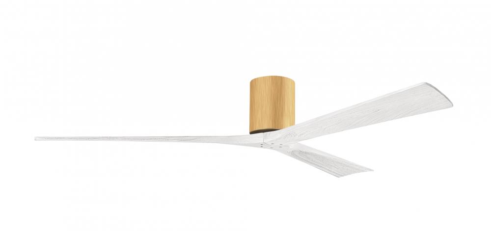 Irene-3H - Three Blade Flush Mount Paddle Fan - 72&#34; - Light Maple Tone Finish