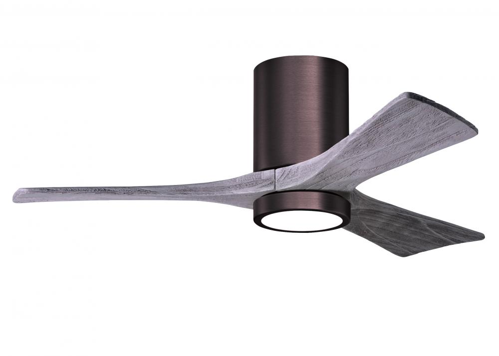 Irene-3HLK - 42&#34; Three Blade Flush Mount Paddle Fan - 5CCT Integrated LED - Brushed Bronze Finis