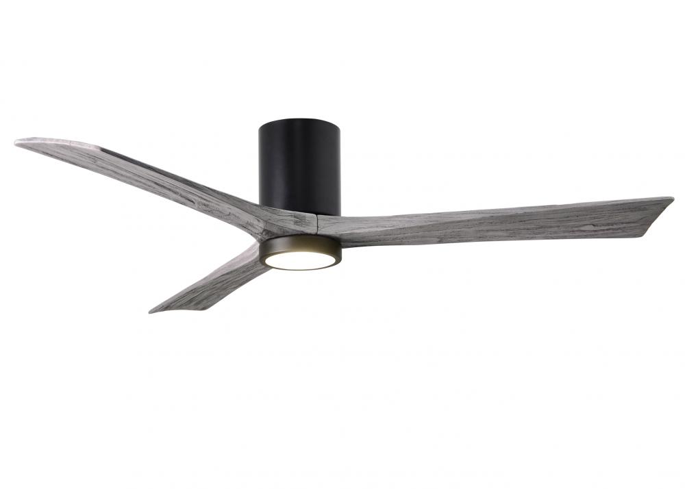 Irene-3HLK - 60&#34; Three Blade Flush Mount Paddle Fan - 5CCT Integrated LED - Matte Black Finish