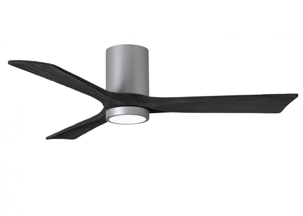 Irene-3HLK - 52&#34; Three Blade Flush Mount Paddle Fan - 5CCT Integrated LED - Brushed Nickel Finis