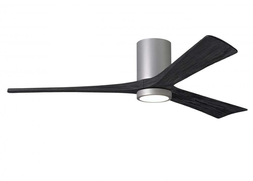 Irene-3HLK - 60&#34; Three Blade Flush Mount Paddle Fan - 5CCT Integrated LED - Brushed Nickel Finis