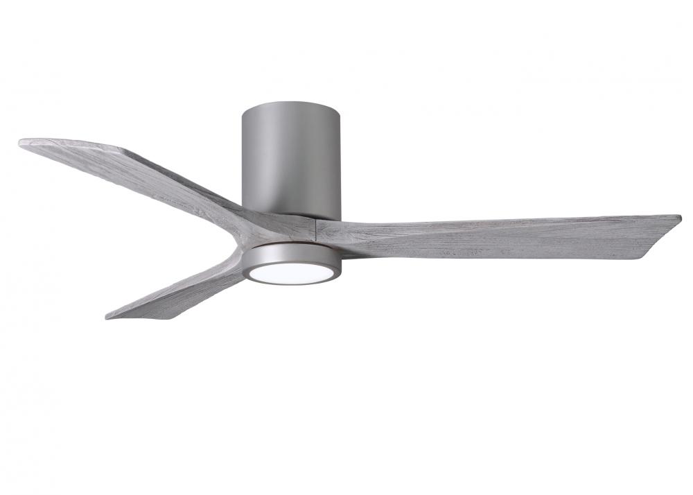 Irene-3HLK - 52&#34; Three Blade Flush Mount Paddle Fan - 5CCT Integrated LED - Brushed Nickel Finis