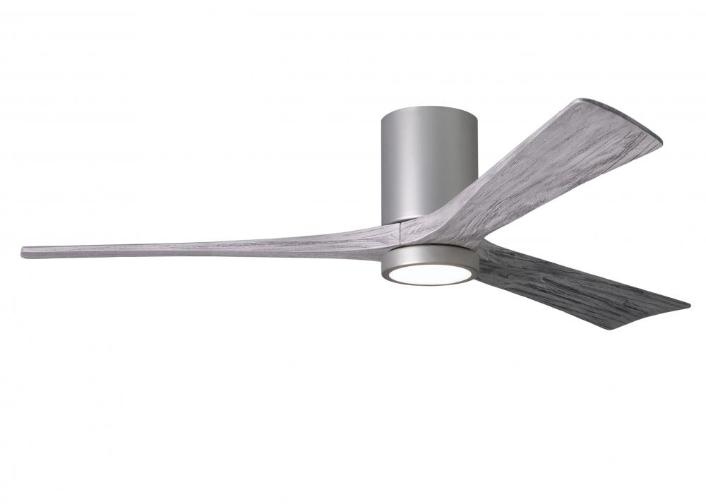 Irene-3HLK - 60&#34; Three Blade Flush Mount Paddle Fan - 5CCT Integrated LED - Brushed Nickel Finis