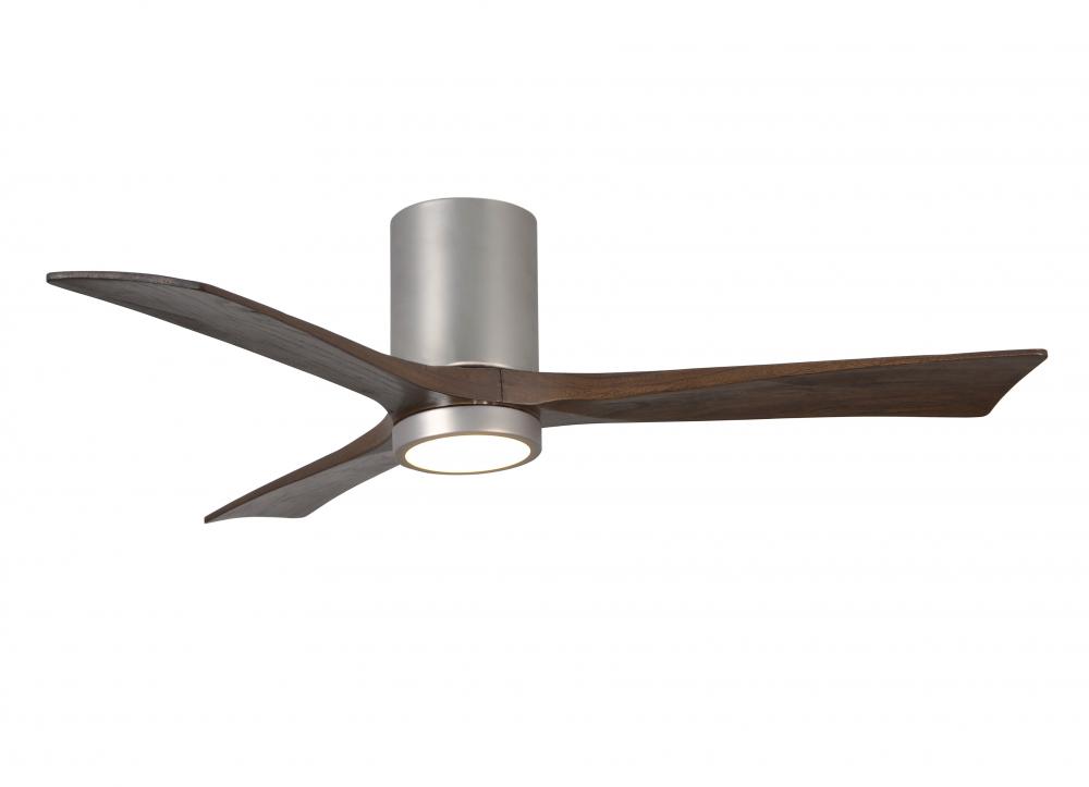 Irene-3HLK - 52&#34; Three Blade Flush Mount Paddle Fan - 5CCT Integrated LED - Brushed Nickel Finis