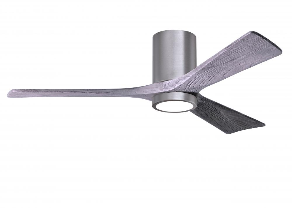 Irene-3HLK - 52&#34; Three Blade Flush Mount Paddle Fan - 5CCT Integrated LED - Brushed Pewter Finis