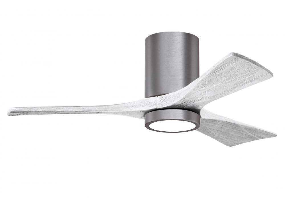 Irene-3HLK - 42&#34; Three Blade Flush Mount Paddle Fan - 5CCT Integrated LED - Brushed Pewter Finis