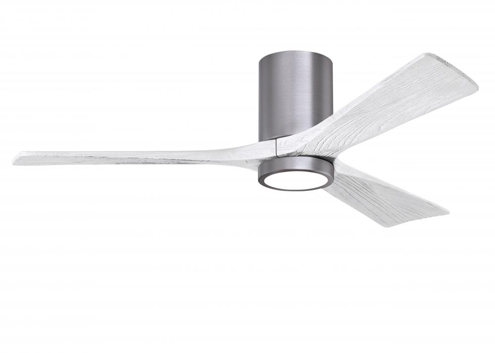 Irene-3HLK - 52&#34; Three Blade Flush Mount Paddle Fan - 5CCT Integrated LED - Brushed Pewter Finis