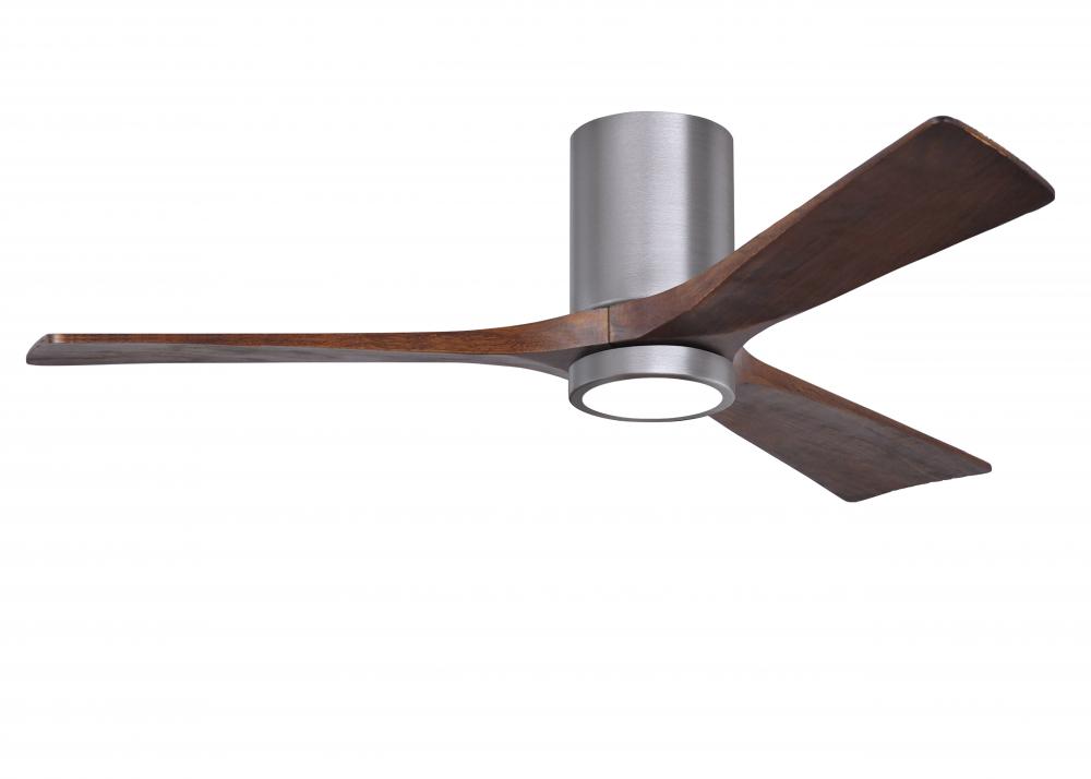 Irene-3HLK - 52&#34; Three Blade Flush Mount Paddle Fan - 5CCT Integrated LED - Brushed Pewter Finis