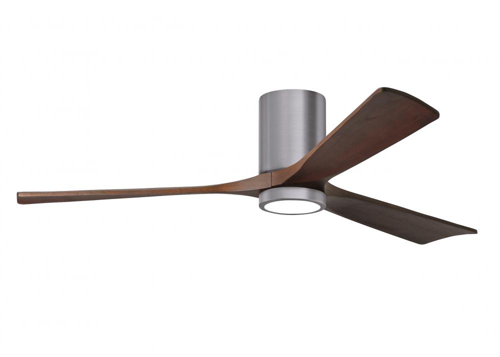 Irene-3HLK - 60&#34; Three Blade Flush Mount Paddle Fan - 5CCT Integrated LED - Brushed Pewter Finis