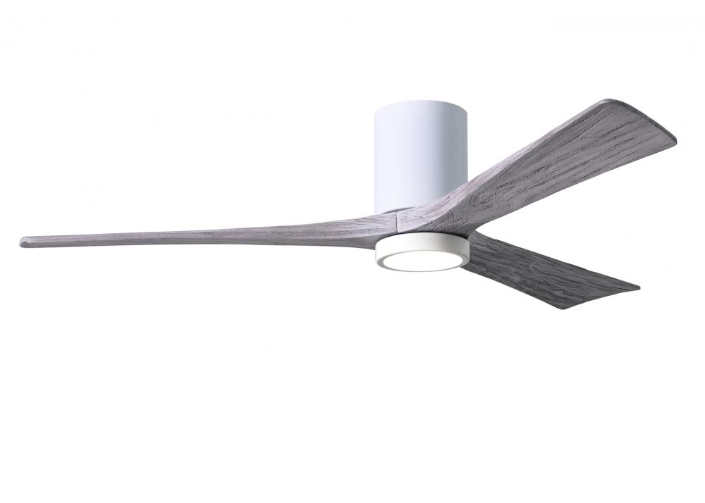 Irene-3HLK - 60&#34; Three Blade Flush Mount Paddle Fan - 5CCT Integrated LED - Gloss White Finish