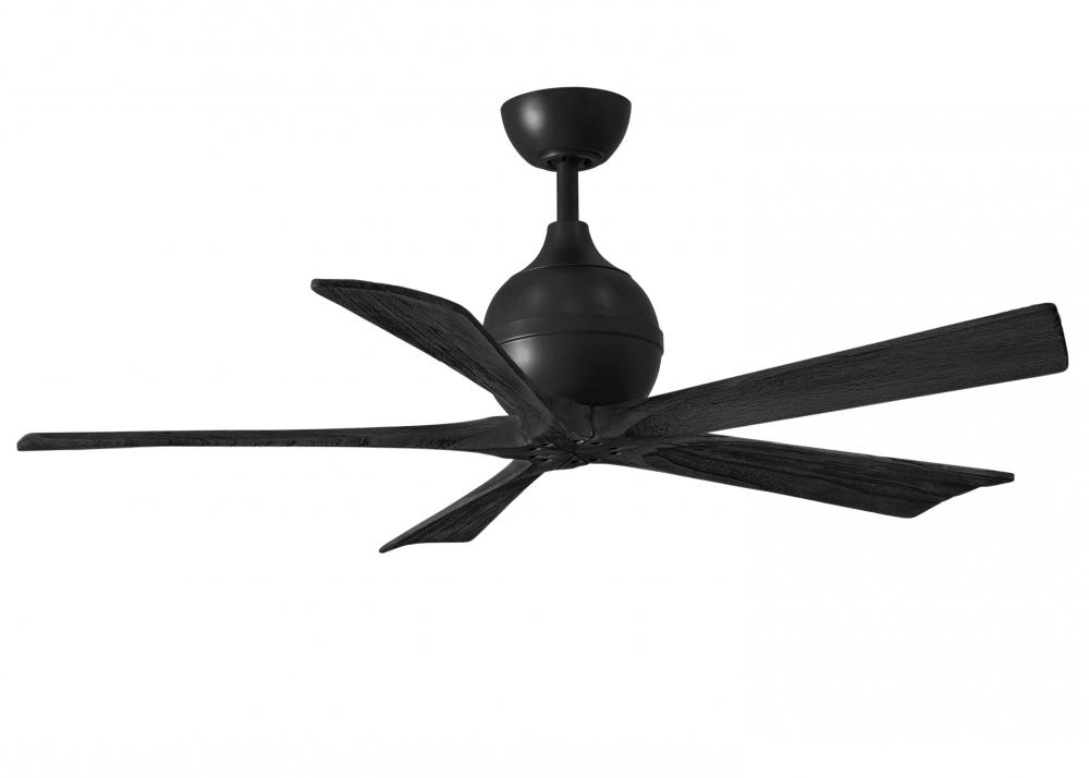 Irene-5 - 52&#34; Five Blade Paddle Fan - Matte Black Finish - Matte Black Blades