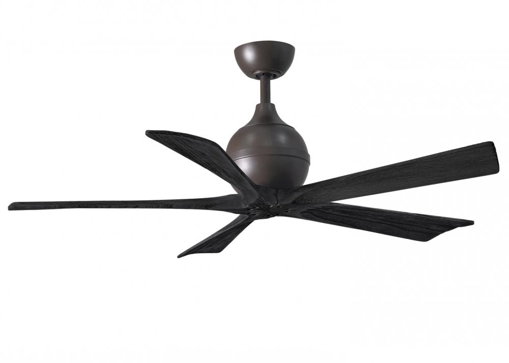 Irene-5 - 52&#34; Five Blade Paddle Fan - Textured Bronze Finish - Matte Black Blades