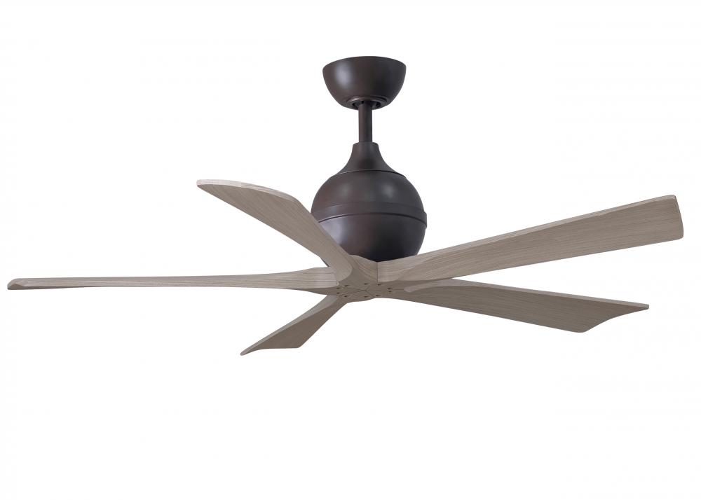 Irene-5 - 52&#34; Five Blade Paddle Fan - Textured Bronze Finish - Gray Ash Tone Blades