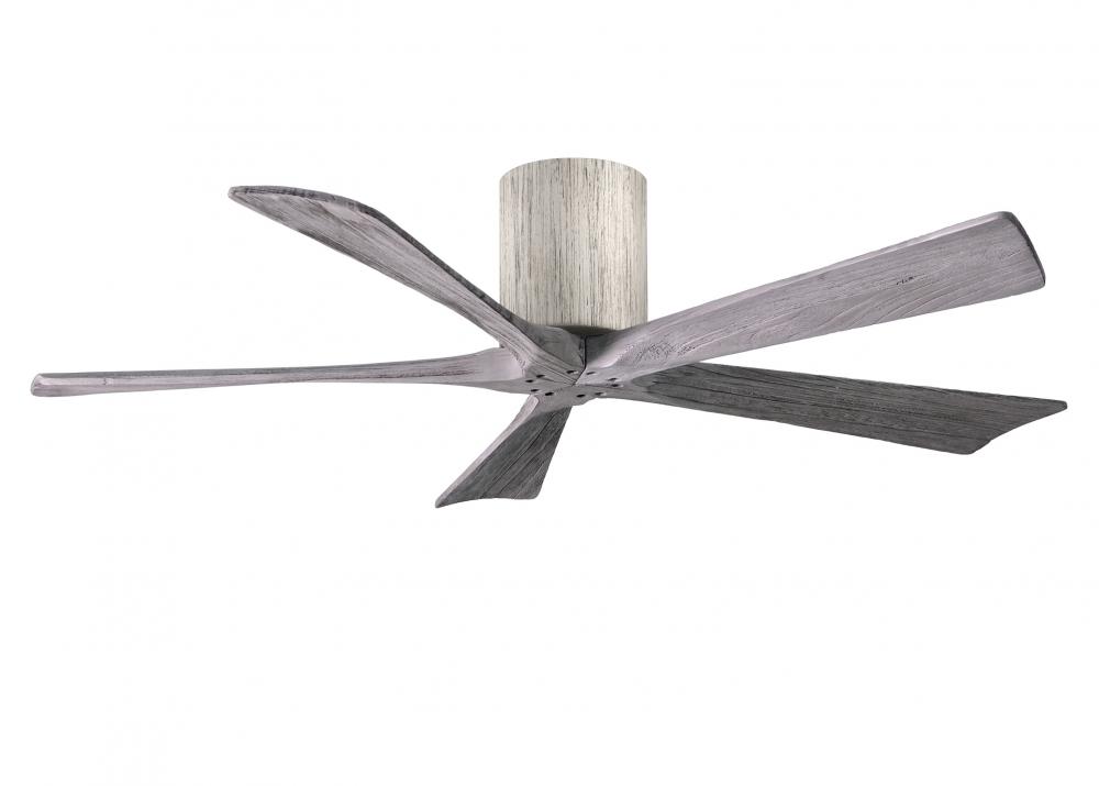 Irene-5H - 52&#34; Five Blade Flush Mount Paddle Fan - Barn Wood Tone Finish - Barn Wood Tone Blades