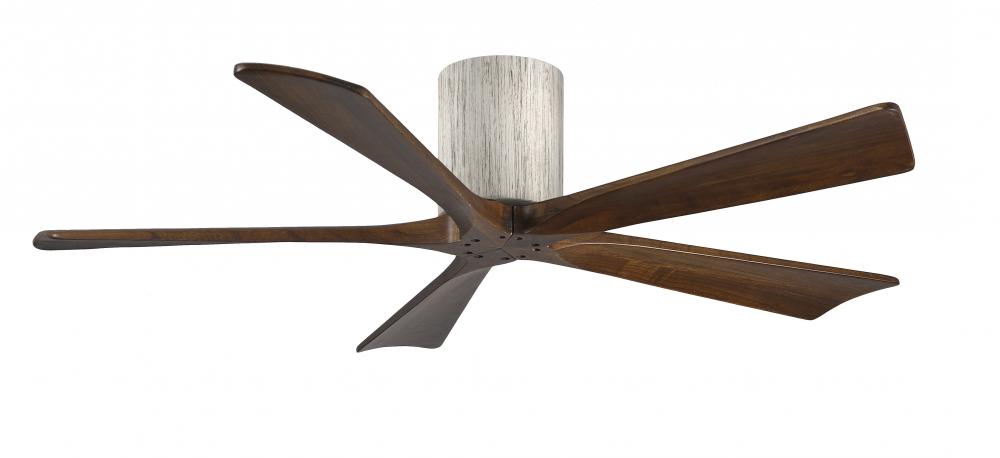 Irene-5H - 52&#34; Five Blade Flush Mount Paddle Fan - Barn Wood Tone Finish - Walnut Tone Blades