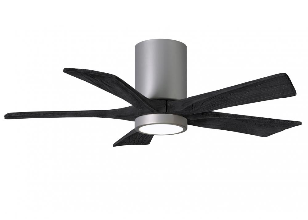 Irene-5HLK - 42&#34; Five Blade Flush Mount Paddle Fan - 5CCT Integrated LED - Brushed Nickel Finish