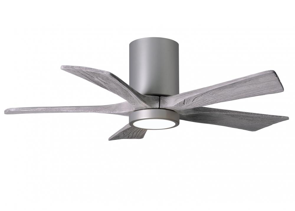 Irene-5HLK - 42&#34; Five Blade Flush Mount Paddle Fan - 5CCT Integrated LED - Brushed Nickel Finish