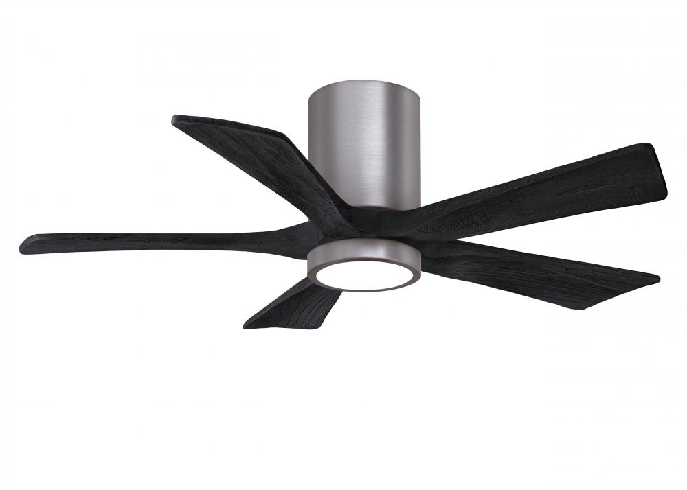 Irene-5HLK - 42&#34; Five Blade Flush Mount Paddle Fan - 5CCT Integrated LED - Brushed Pewter Finish