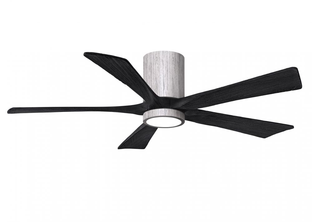 Irene-5HLK - 52&#34; Five Blade Flush Mount Paddle Fan - 5CCT Integrated LED - Barn Wood Tone Finish