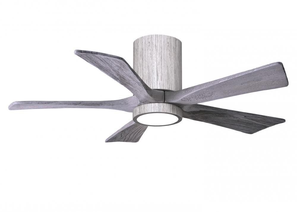 Irene-5HLK - 42&#34; Five Blade Flush Mount Paddle Fan - 5CCT Integrated LED - Barn Wood Tone Finish