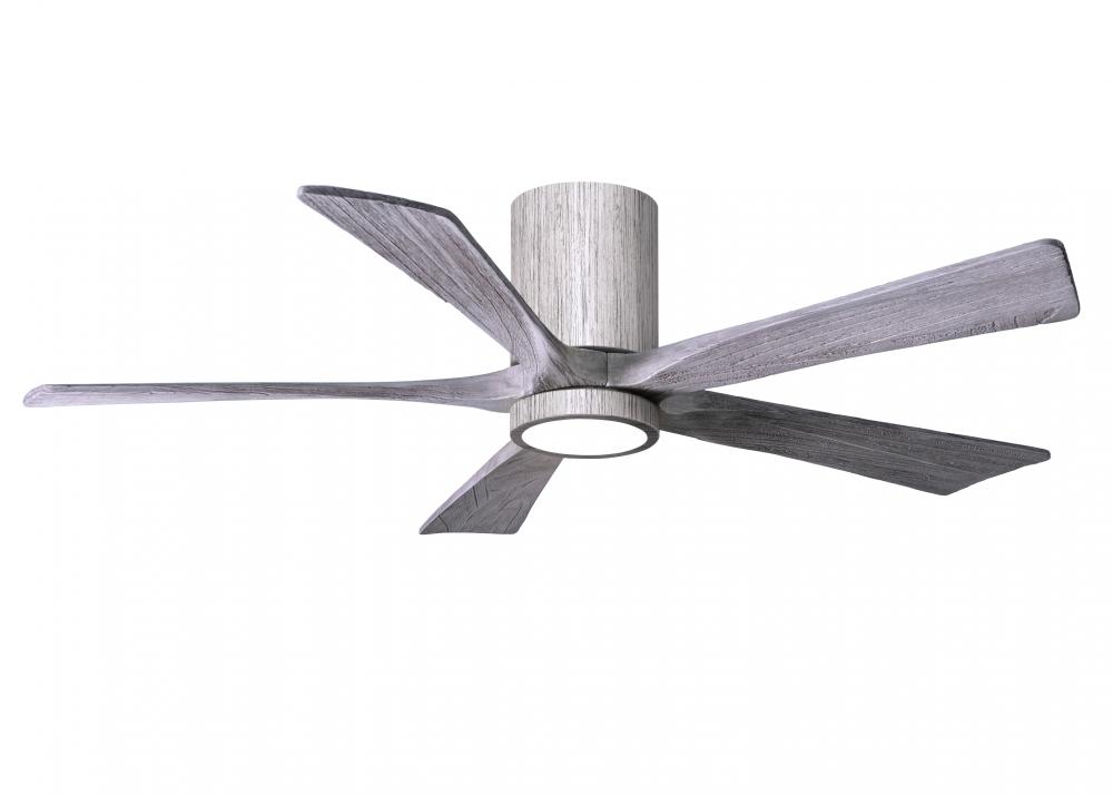 Irene-5HLK - 52&#34; Five Blade Flush Mount Paddle Fan - 5CCT Integrated LED - Barn Wood Tone Finish