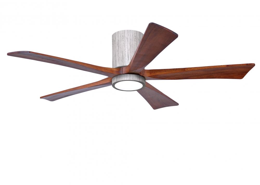Irene-5HLK - 52&#34; Five Blade Flush Mount Paddle Fan - 5CCT Integrated LED - Barn Wood Tone Finish