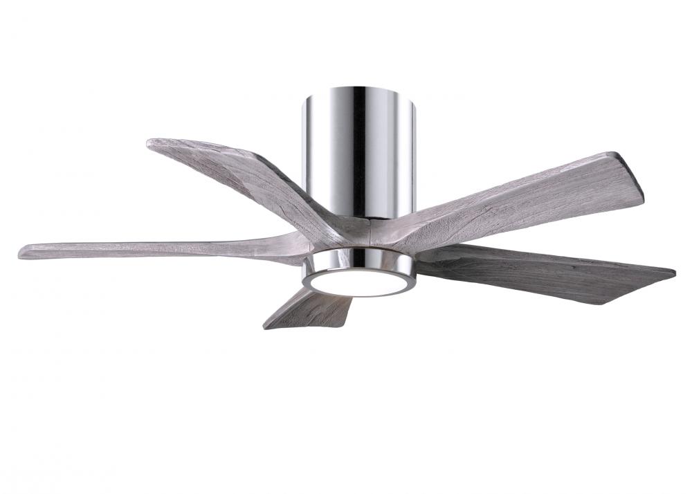 Irene-5HLK - 42&#34; Five Blade Flush Mount Paddle Fan - 5CCT Integrated LED - Polished Chrome Finis