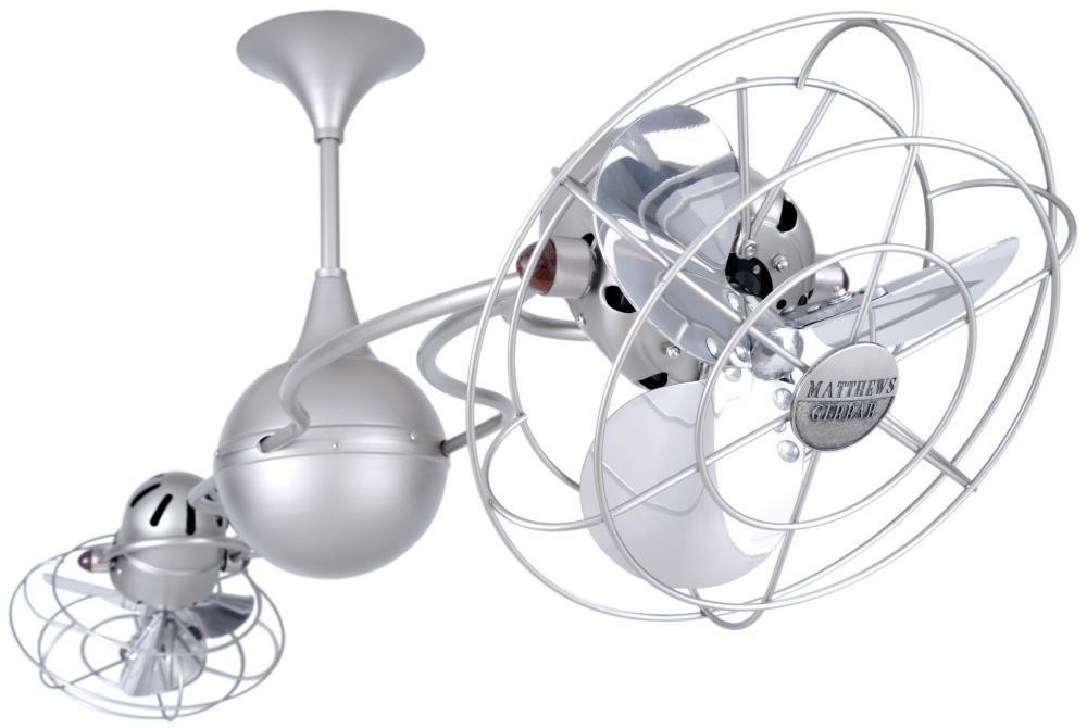 Italo Ventania - Rotational Ceiling Fan - Brushed Nickel Finish Metal Blades